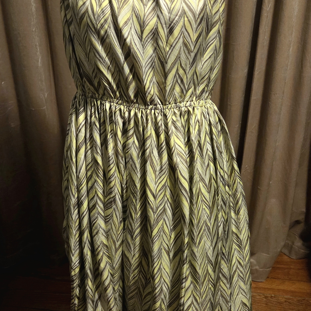 Gianni Bini Chevron Maxi Dress in Yellow and Black